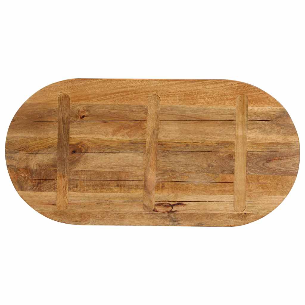 vidaXL Επιφάνεια Τραπεζιού Οβάλ 140x60x2,5 εκ. Μασίφ Ξύλο Μάνγκο