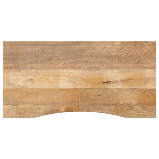 vidaXL Επιφάνεια Γραφείου Καμπύλη 120x60x2,5 εκ Μασίφ Ακατ. Μάνγκο