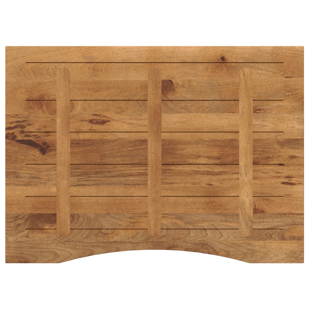 vidaXL Επιφάνεια Γραφείου Καμπύλη 100x80x2,5 εκ Μασίφ Ακατ. Μάνγκο