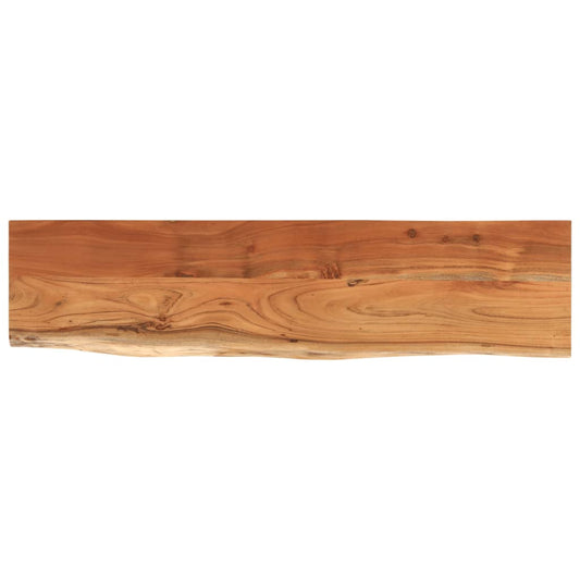 vidaXL Ράφι Επιτοίχιο Ορθ. Live Edge 120x30x2,5 εκ. Μασίφ Ξύλο Ακακίας