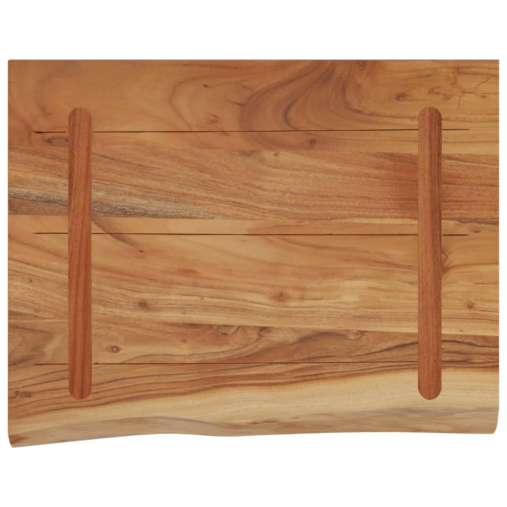vidaXL Ράφι Επιτοίχιο Ορθ. Live Edge 40x30x3,8 εκ. Μασίφ Ξύλο Ακακίας