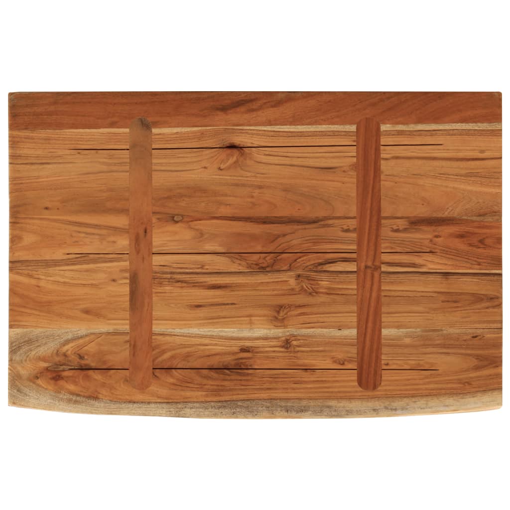 vidaXL Ράφι Επιτοίχιο Ορθ. Live Edge 50x30x3,8 εκ. Μασίφ Ξύλο Ακακίας