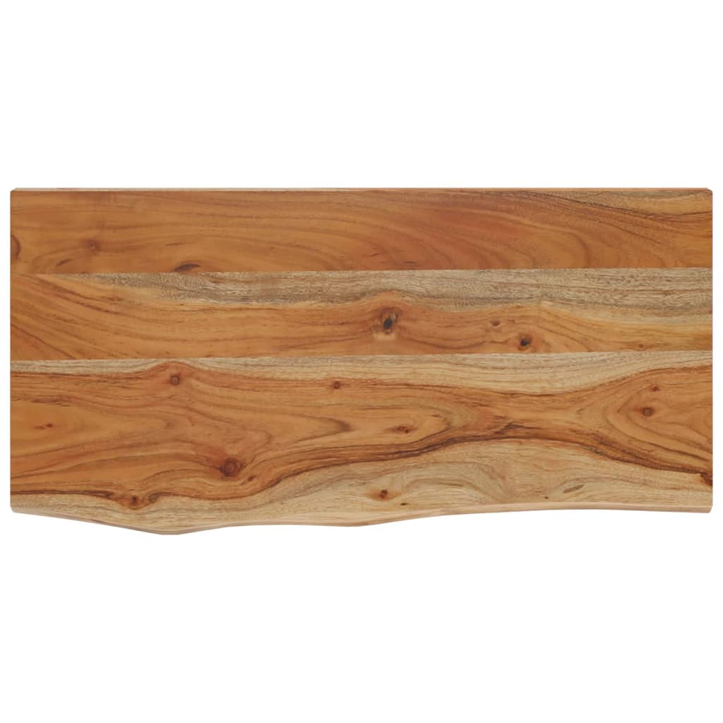 vidaXL Ράφι Επιτοίχιο Ορθ. Live Edge 60x30x3,8 εκ. Μασίφ Ξύλο Ακακίας