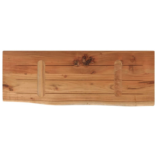 vidaXL Ράφι Επιτοίχιο Ορθ. Live Edge 70x30x3,8 εκ. Μασίφ Ξύλο Ακακίας