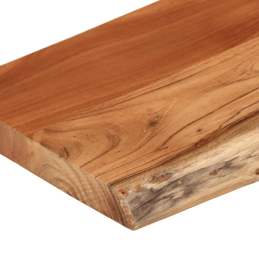 vidaXL Ράφι Επιτοίχιο Ορθ. Live Edge 80x30x3,8 εκ. Μασίφ Ξύλο Ακακίας