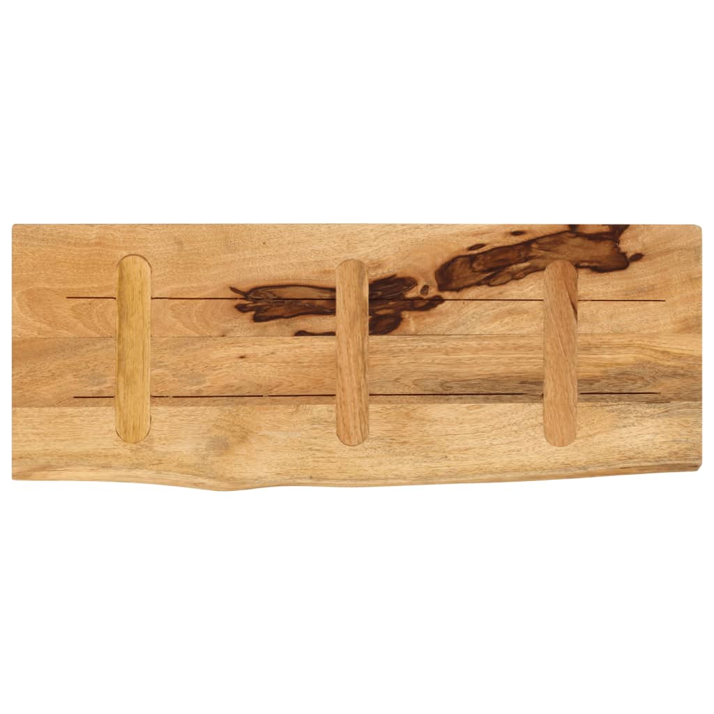 vidaXL Επιφάνεια Τραπεζιού 90x40x2,5 εκ. Live Edge Μασίφ Ξύλο Μάνγκο