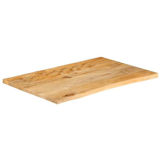 vidaXL Επιφάνεια Τραπεζιού 80x60x2,5 εκ. Live Edge Μασίφ Ξύλο Μάνγκο