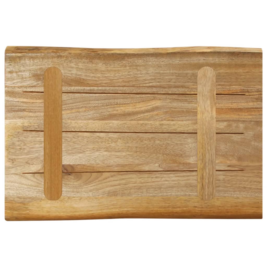 vidaXL Επιφάνεια Τραπεζιού 60x40x2,5 εκ. Live Edge Μασίφ Ξύλο Μάνγκο