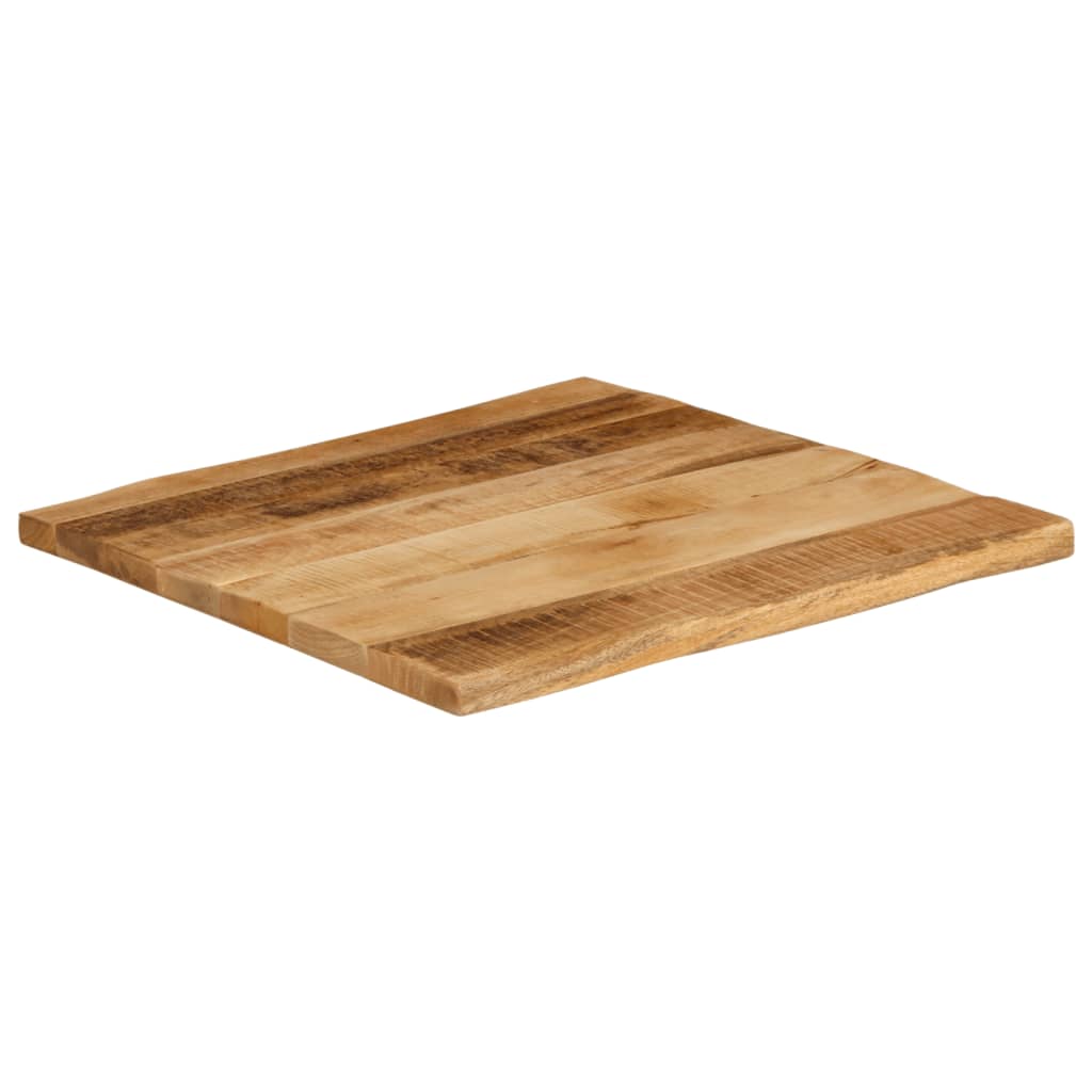 vidaXL Επιφάνεια Τραπεζιού 80x80x2,5 εκ. Live Edge Μασίφ Ξύλο Μάνγκο