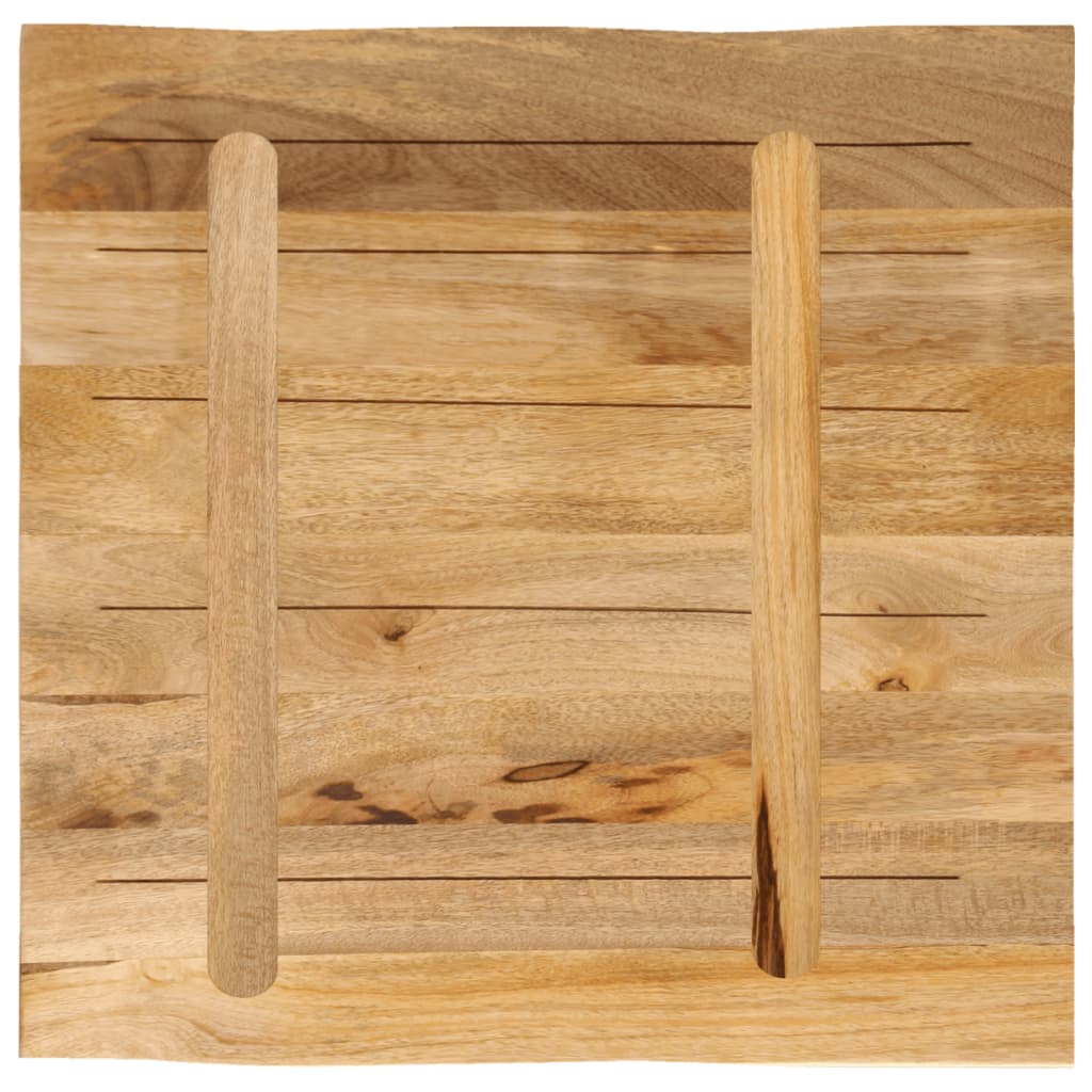 vidaXL Επιφάνεια Τραπεζιού 80x80x2,5 εκ. Live Edge Μασίφ Ξύλο Μάνγκο