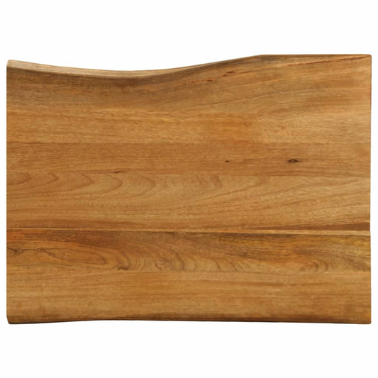 vidaXL Επιφάνεια Τραπεζιού 80x60x2,5 εκ. Live Edge Μασίφ Ξύλο Μάνγκο
