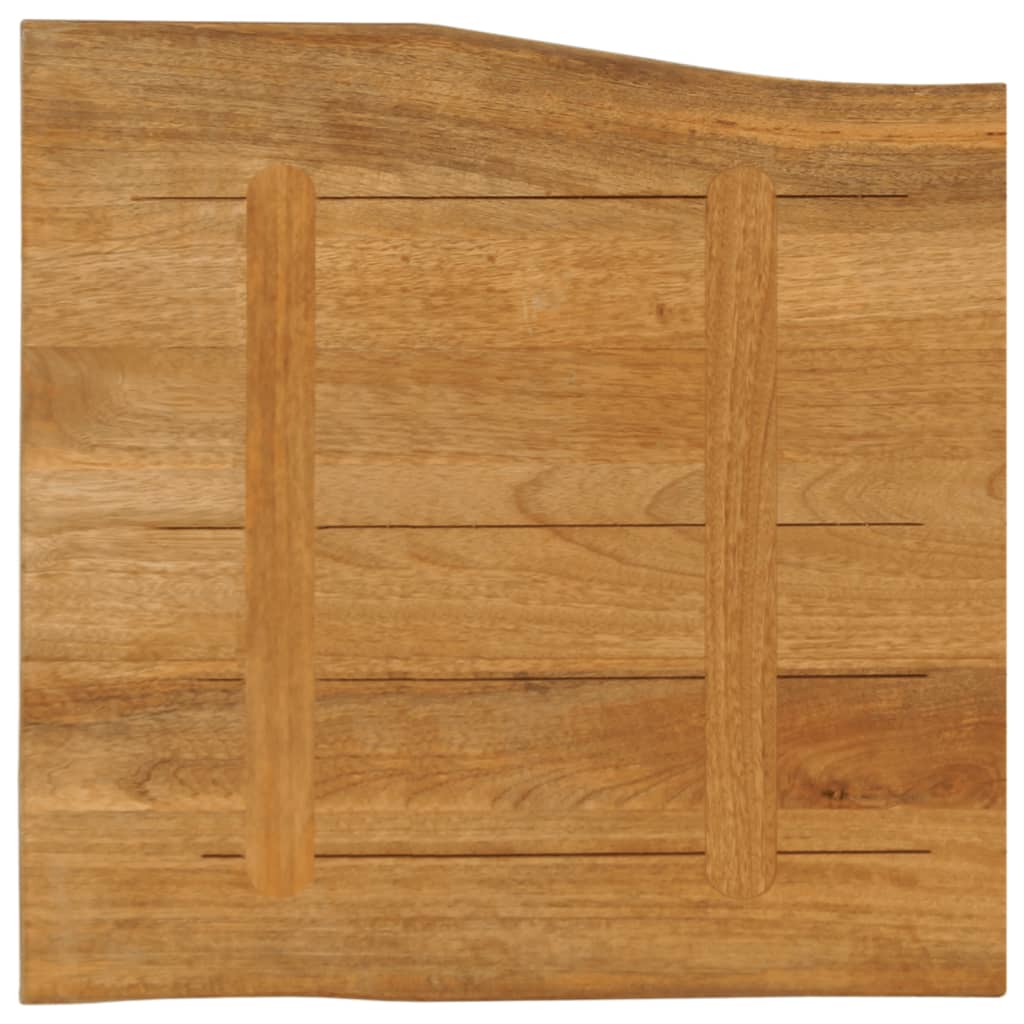 vidaXL Επιφάνεια Τραπεζιού 80x80x2,5 εκ. Live Edge Μασίφ Ξύλο Μάνγκο