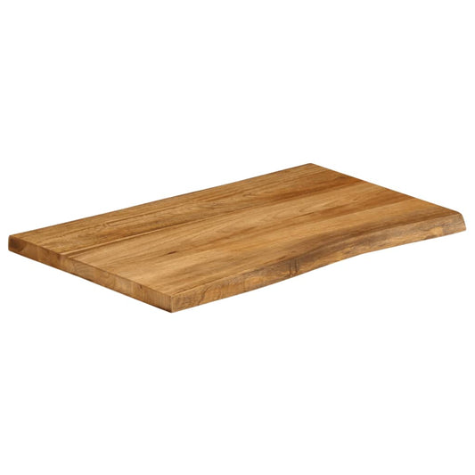 vidaXL Επιφάνεια Τραπεζιού 90x60x3,8 εκ. Live Edge Μασίφ Ξύλο Μάνγκο