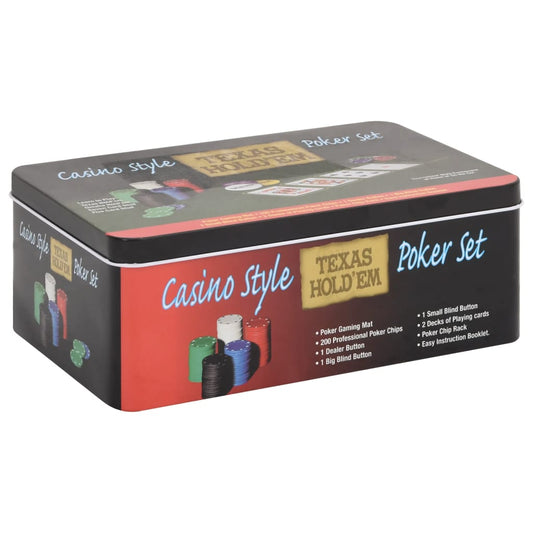 vidaXL Μάρκες Πόκερ Σετ 200 τεμ. 4 γρ.