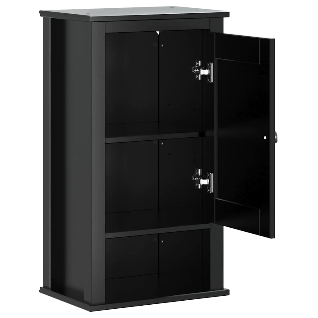 vidaXL Ντουλάπι Μπάνιου Επιτοίχιο BERG Μαύρο 40x27x71,5 εκ Μασίφ Πεύκο