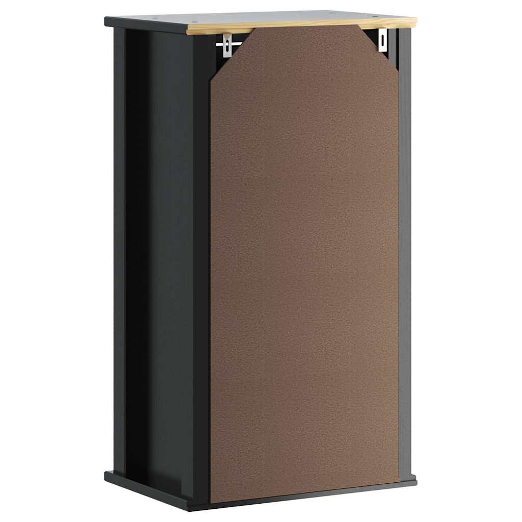 vidaXL Ντουλάπι Μπάνιου Επιτοίχιο BERG Μαύρο 40x27x71,5 εκ Μασίφ Πεύκο