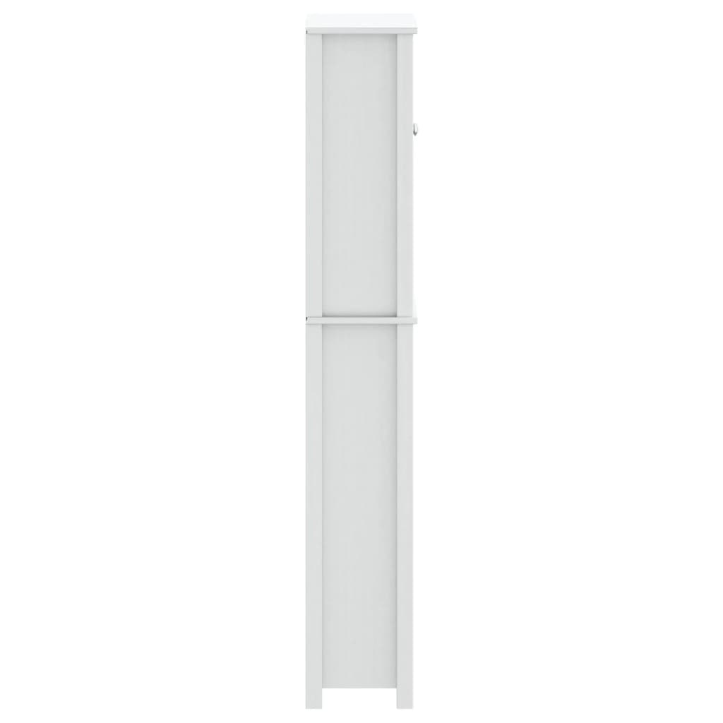 vidaXL Ντουλάπι Τουαλέτας BERG Λευκό 60 x 27 x 164,5 εκ. Μασίφ Ξύλο