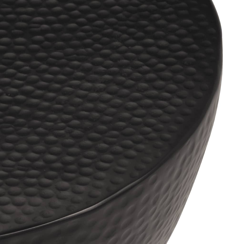 vidaXL Τραπεζάκι Σαλονιού Μαύρο 50 x 30 εκ. από Σφυρήλατο Αλουμίνιο