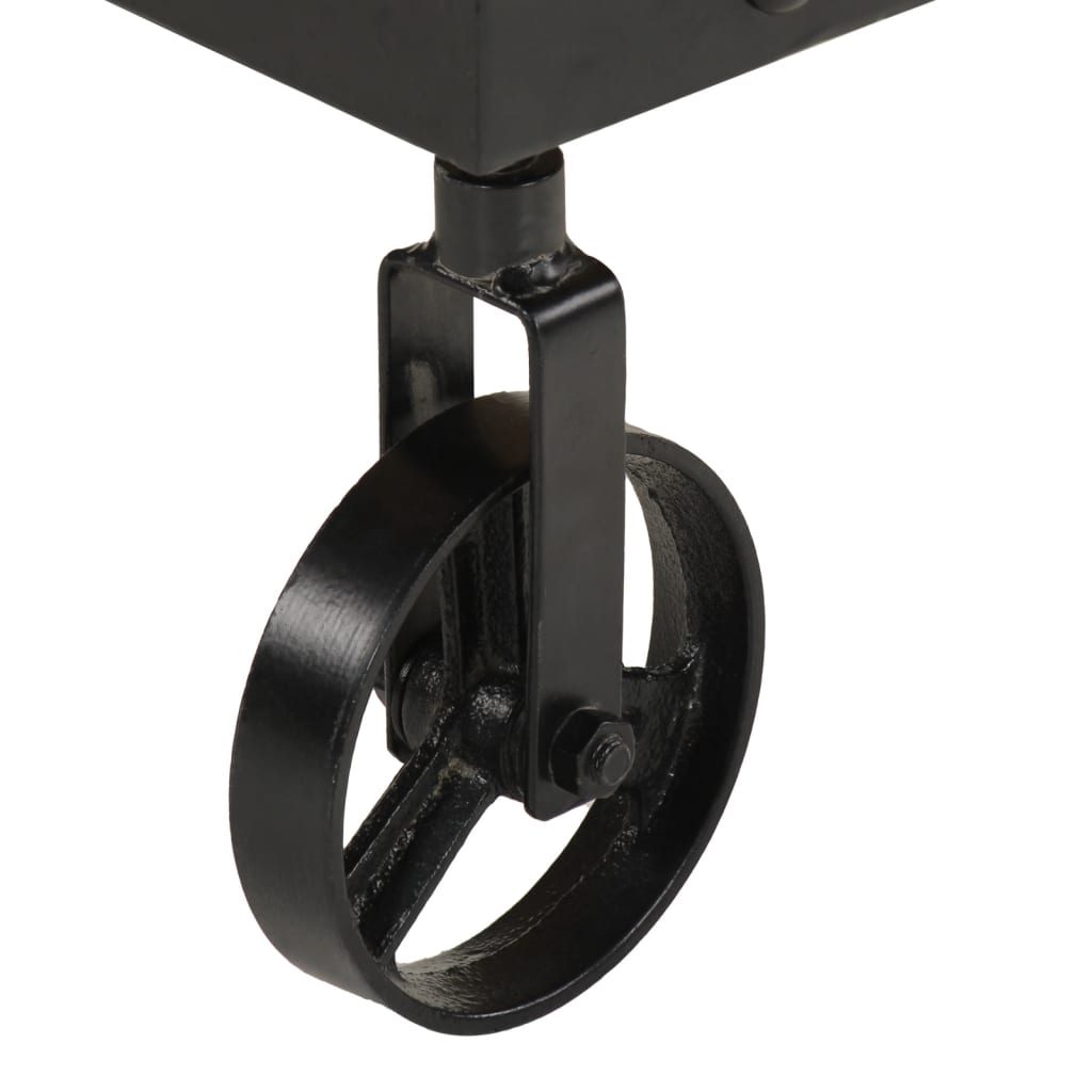 vidaXL Τραπεζάκι Σαλονιού με Ρόδες 100x55x26 εκ. από Μασίφ Ξύλο Μάνγκο