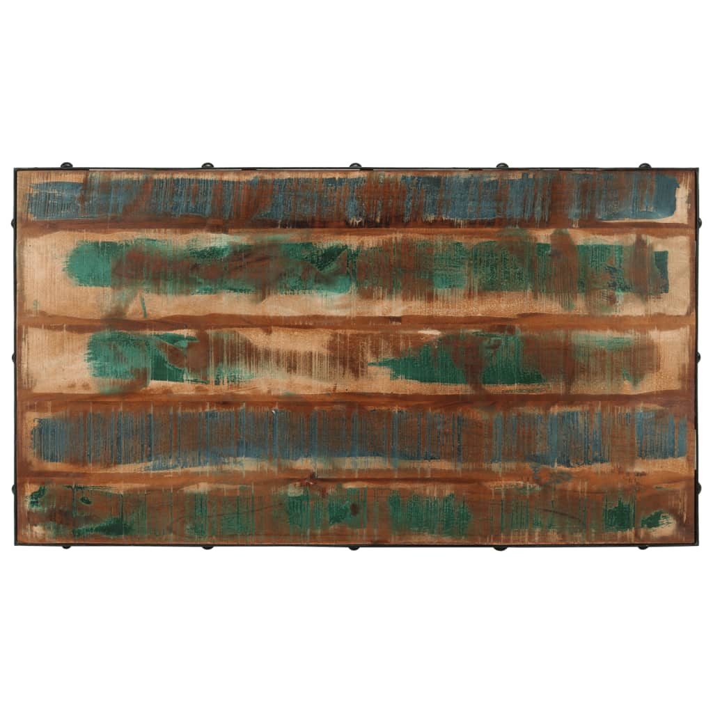 vidaXL Τραπεζάκι Σαλονιού+Ροδάκια 100x55x26εκ Μασίφ Ανακυκλωμένο Ξύλο