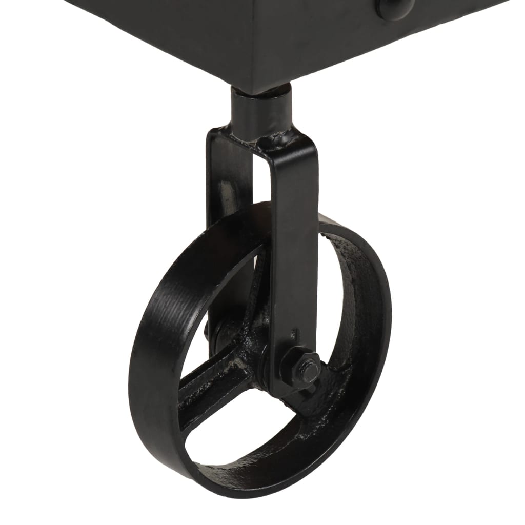 vidaXL Τραπεζάκι Σαλονιού+Ροδάκια 100x55x26εκ Μασίφ Ανακυκλωμένο Ξύλο