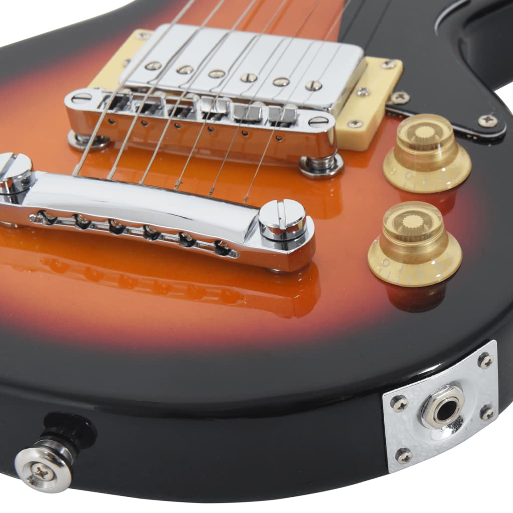 vidaXL Ηλεκτρική Κιθάρα για Παιδιά Καφέ & Μαύρο 3/4 30" με Θήκη