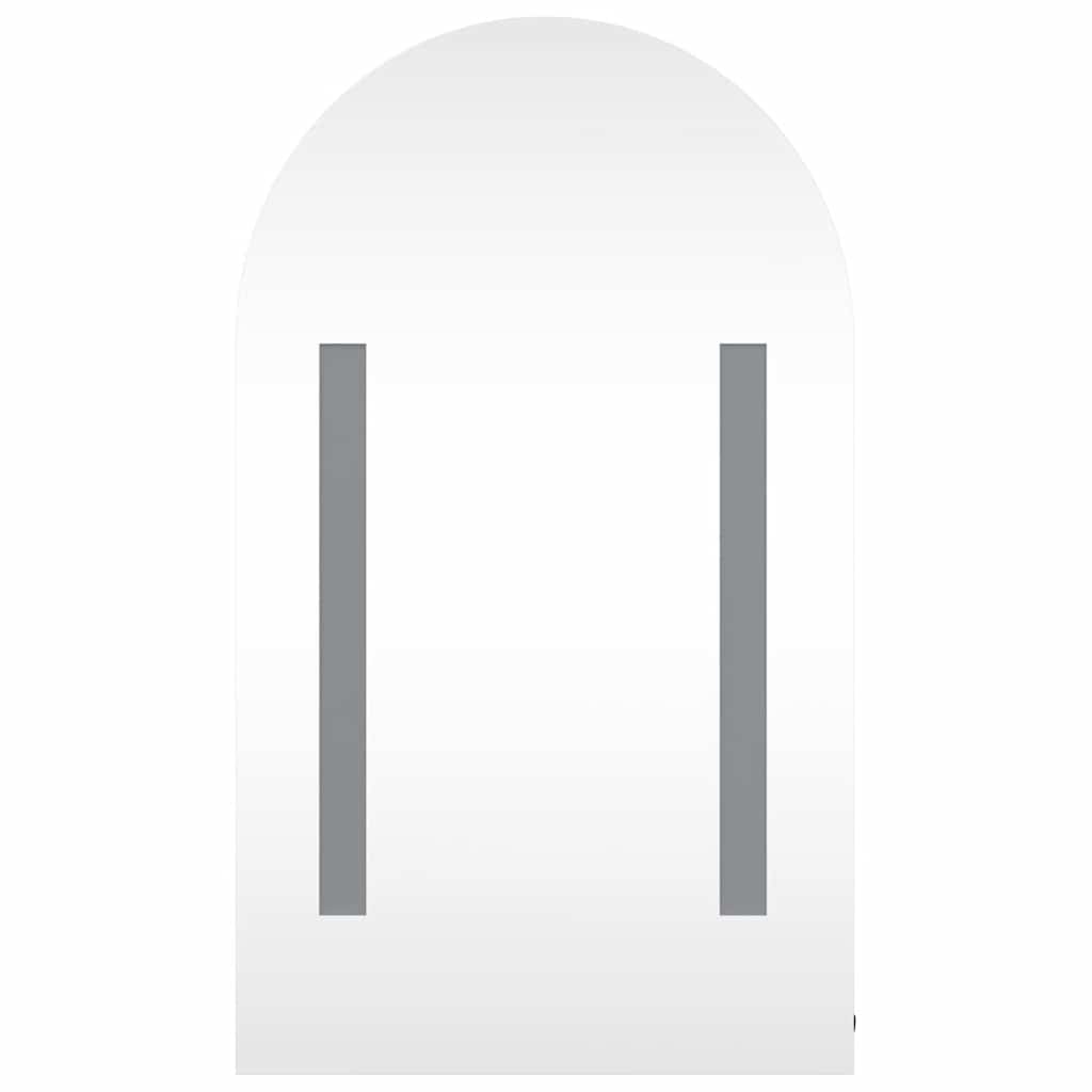 vidaXL Καθρέφτης Μπάνιου με Ντουλάπι & LED Αψίδα Μαύρο 42x13x70 εκ.