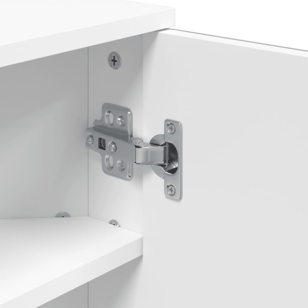 vidaXL Ντουλάπα Καθρέφτης Μπάνιου Γωνιακή Λευκή 30 x 24 x 60 εκ.