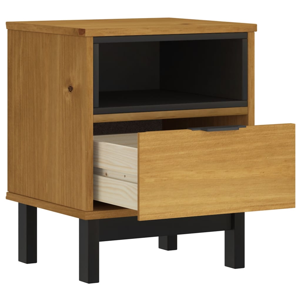 vidaXL Κομοδίνο FLAM 40 x 35 x 50 εκ. από Μασίφ Ξύλο Πεύκου