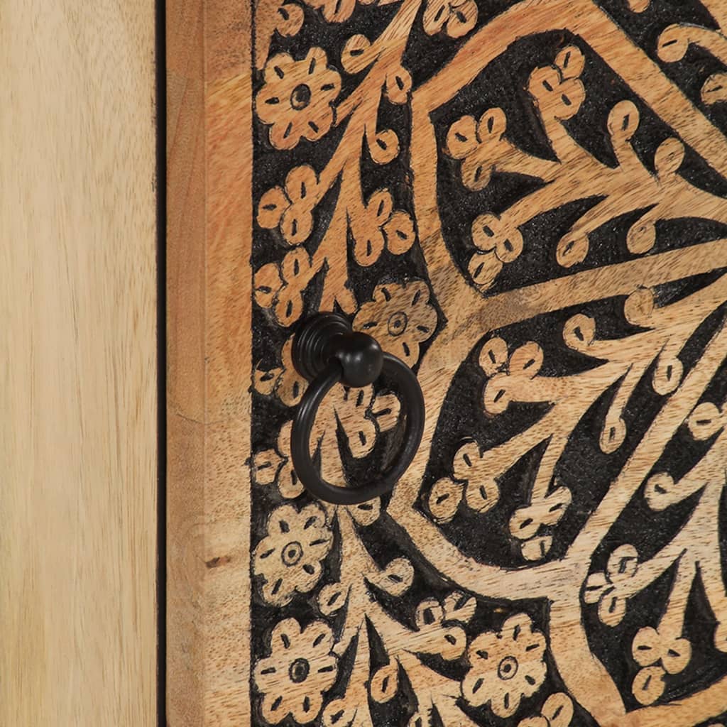 vidaXL Κομοδίνο 40 x 33 x 46 εκ. από Μασίφ Ξύλο Μάνγκο