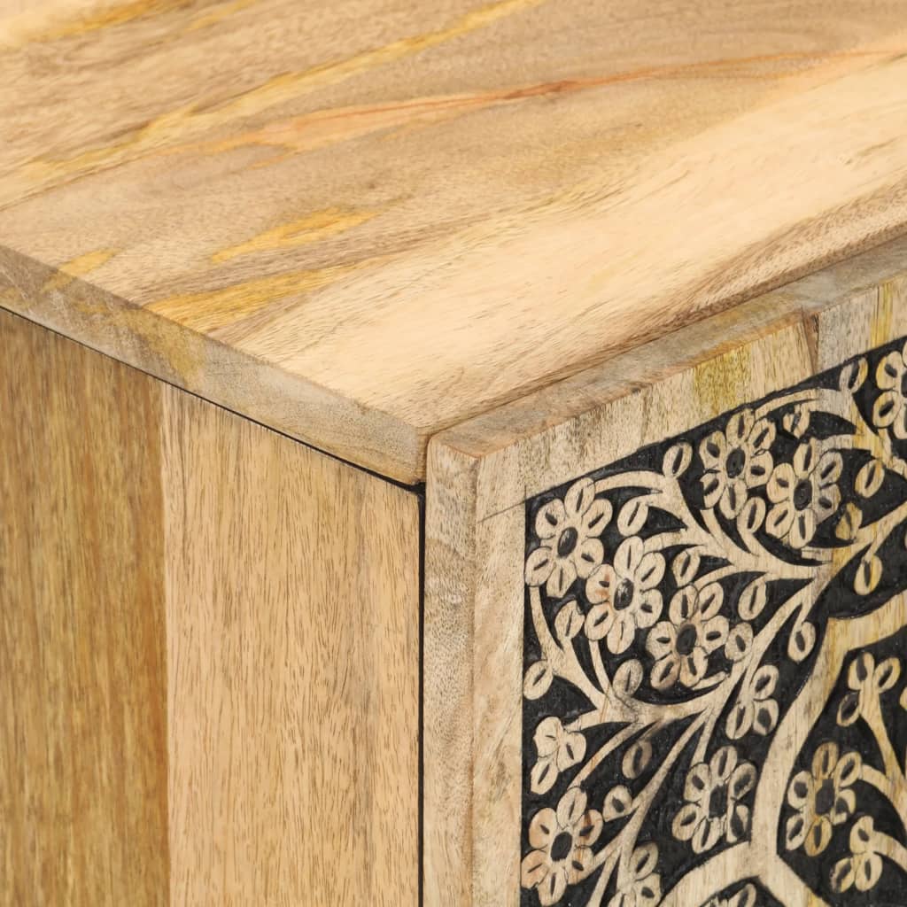 vidaXL Ντουλάπι Μπάνιου 38 x 33 x 58 εκ. από Μασίφ Ξύλο Μάνγκο