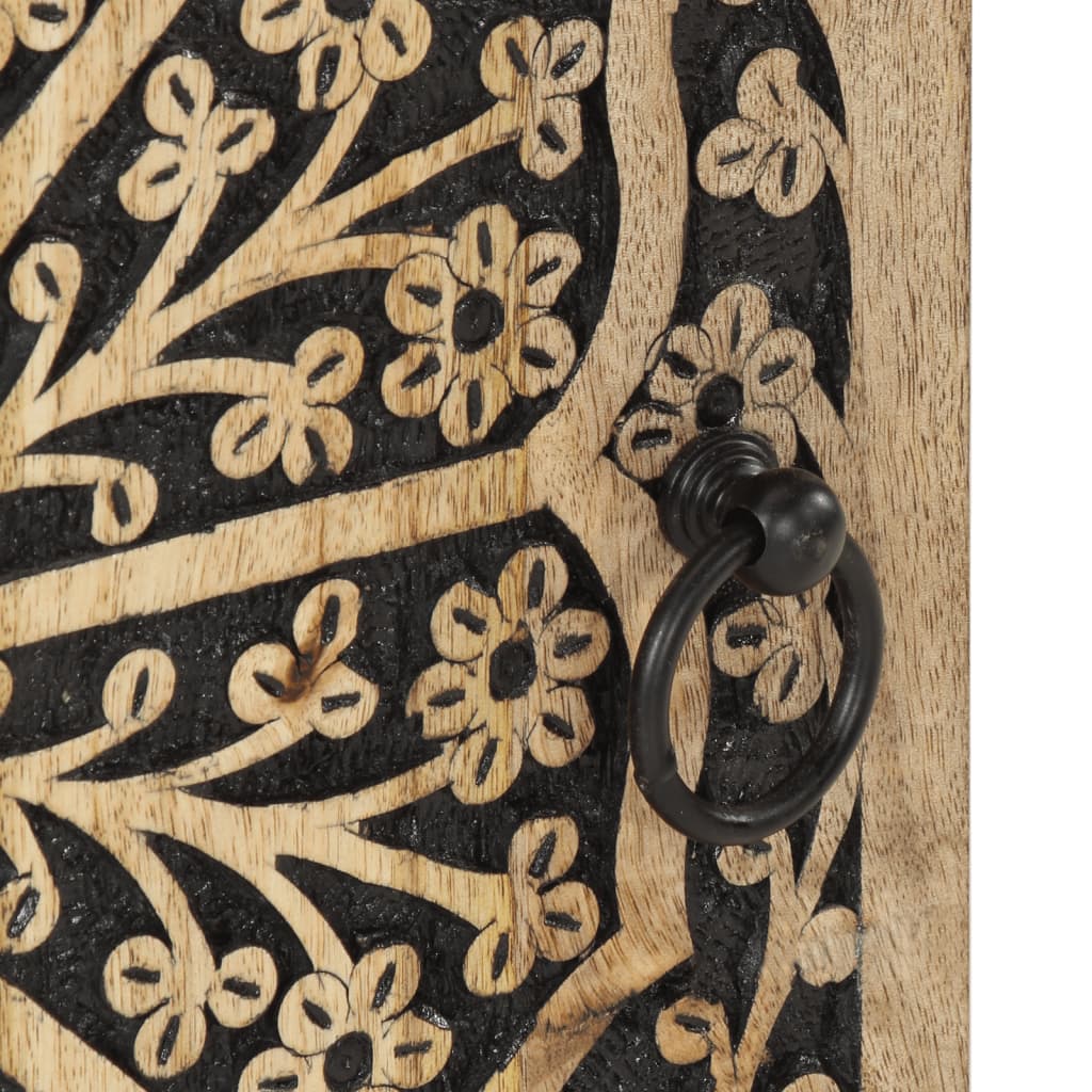 vidaXL Ντουλάπι Μπάνιου 38 x 33 x 58 εκ. από Μασίφ Ξύλο Μάνγκο