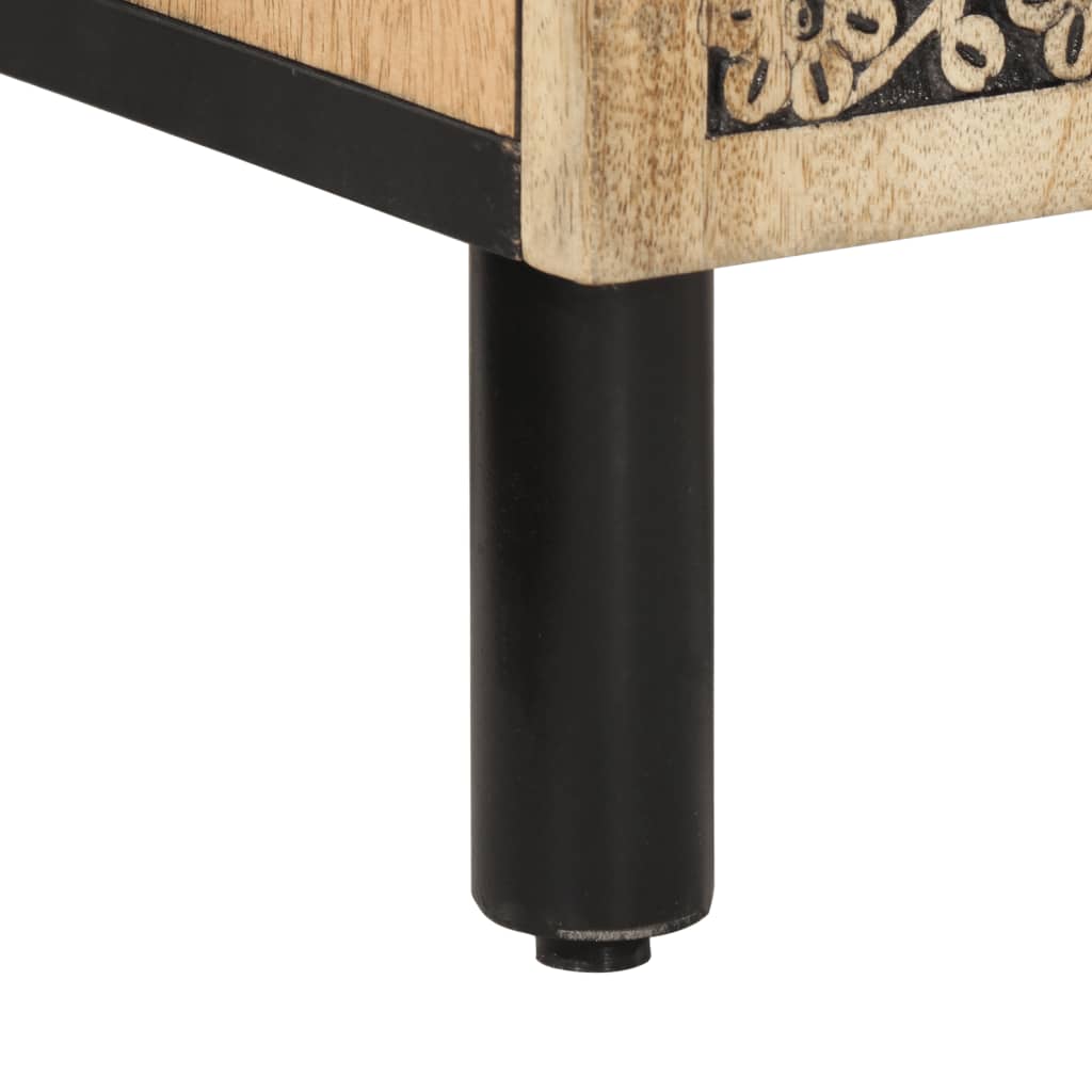 vidaXL Ντουλάπι Μπάνιου 38 x 33 x 58 εκ. από Μασίφ Ξύλο Μάνγκο