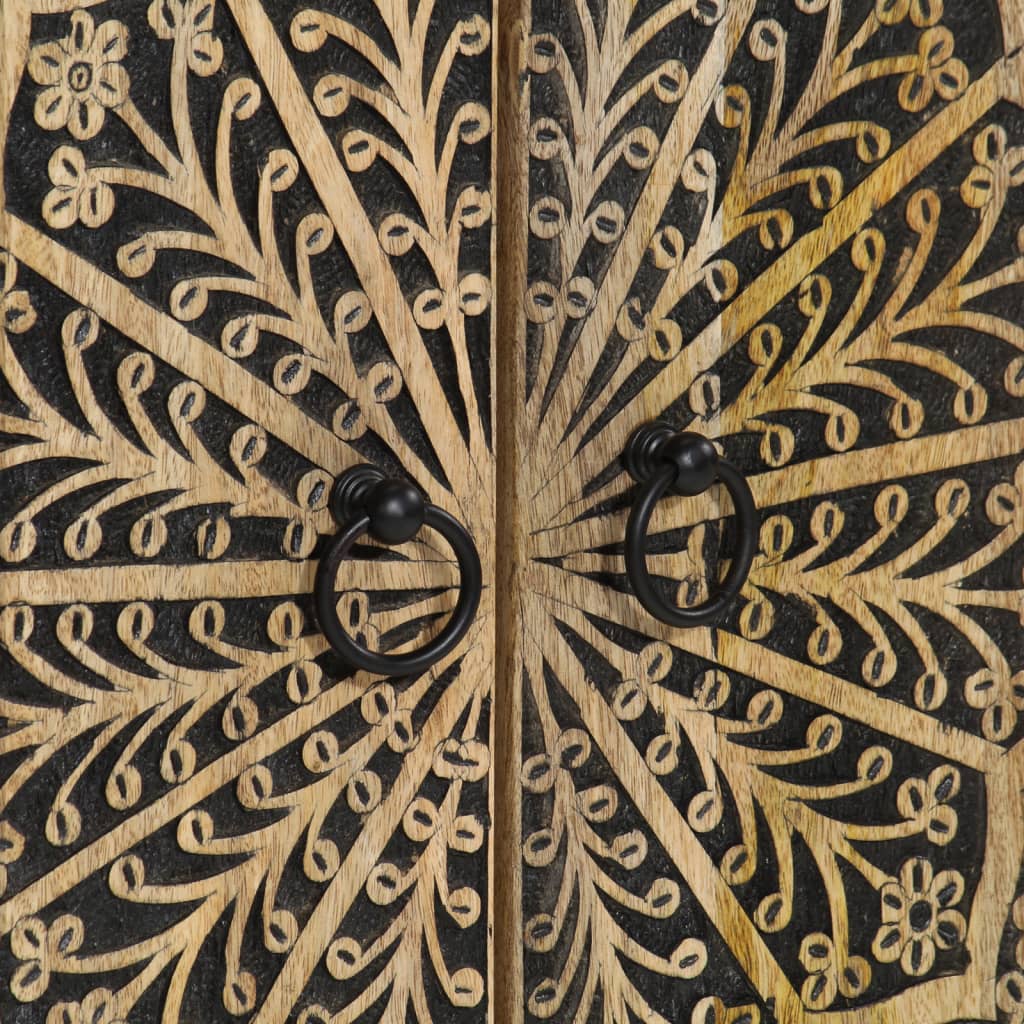 vidaXL Ντουλάπι 60 x 33 x 100 εκ. από Μασίφ Ξύλο Μάνγκο