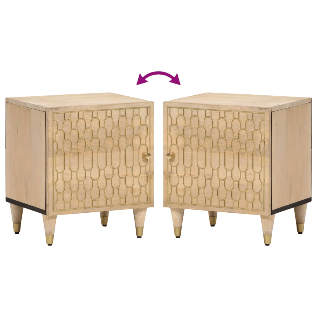 vidaXL Κομοδίνο 40 x 33 x 46 εκ. από Μασίφ Ξύλο Μάνγκο