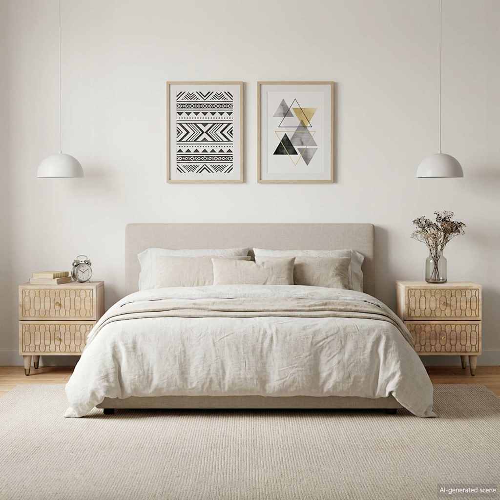 vidaXL Κομοδίνα 2 τεμ. 40 x 33 x 46 εκ. από Μασίφ Ξύλο Μάνγκο
