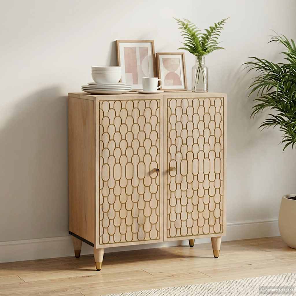vidaXL Βοηθητικό Ντουλάπι 60 x 33 x 75 εκ. από Μασίφ Ξύλο Μάνγκο