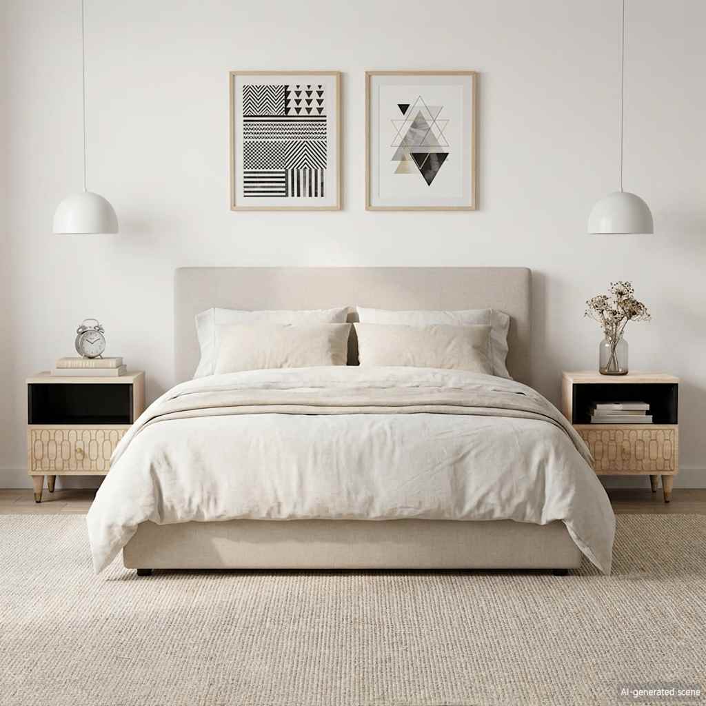 vidaXL Κομοδίνα 2 τεμ. 40 x 33 x 46 εκ. από Μασίφ Ξύλο Μάνγκο