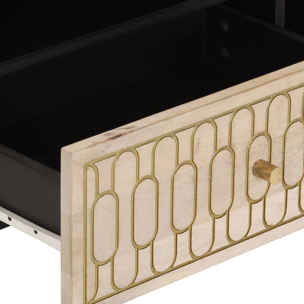 vidaXL Έπιπλο Τηλεόρασης 80 x 33 x 46 εκ. από Μασίφ Ξύλο Μάνγκο