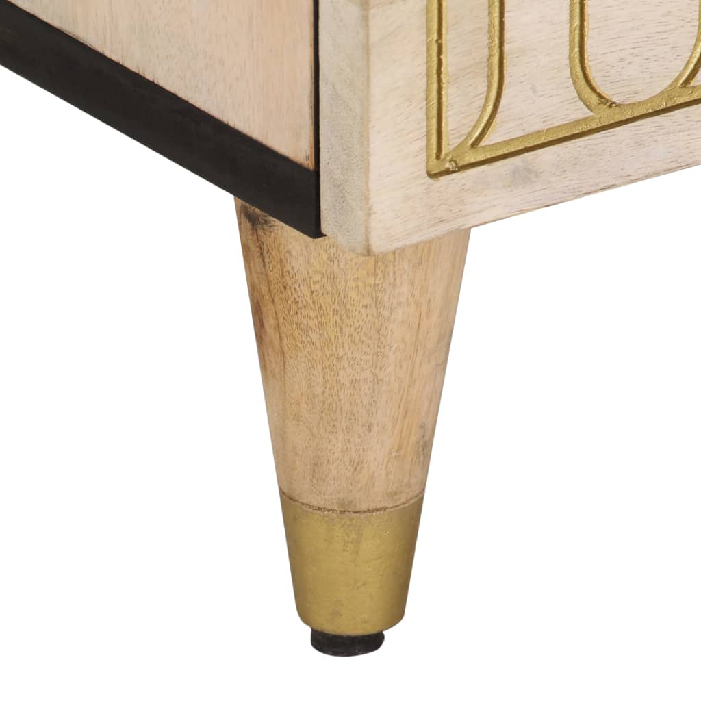 vidaXL Έπιπλο Τηλεόρασης 80 x 33 x 46 εκ. από Μασίφ Ξύλο Μάνγκο