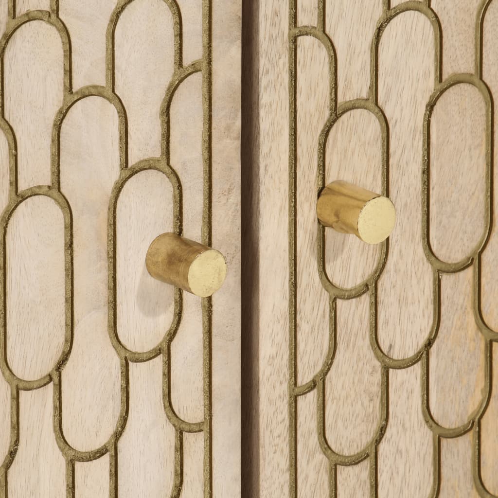 vidaXL Ντουλάπι Μπάνιου 62 x 33 x 58 εκ. από Μασίφ Ξύλο Μάνγκο