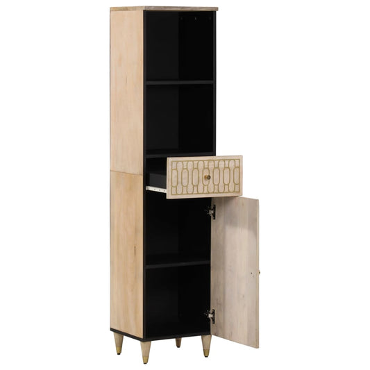vidaXL Ντουλάπι Μπάνιου 38 x 33 x 160 εκ. από Μασίφ Ξύλο Μάνγκο