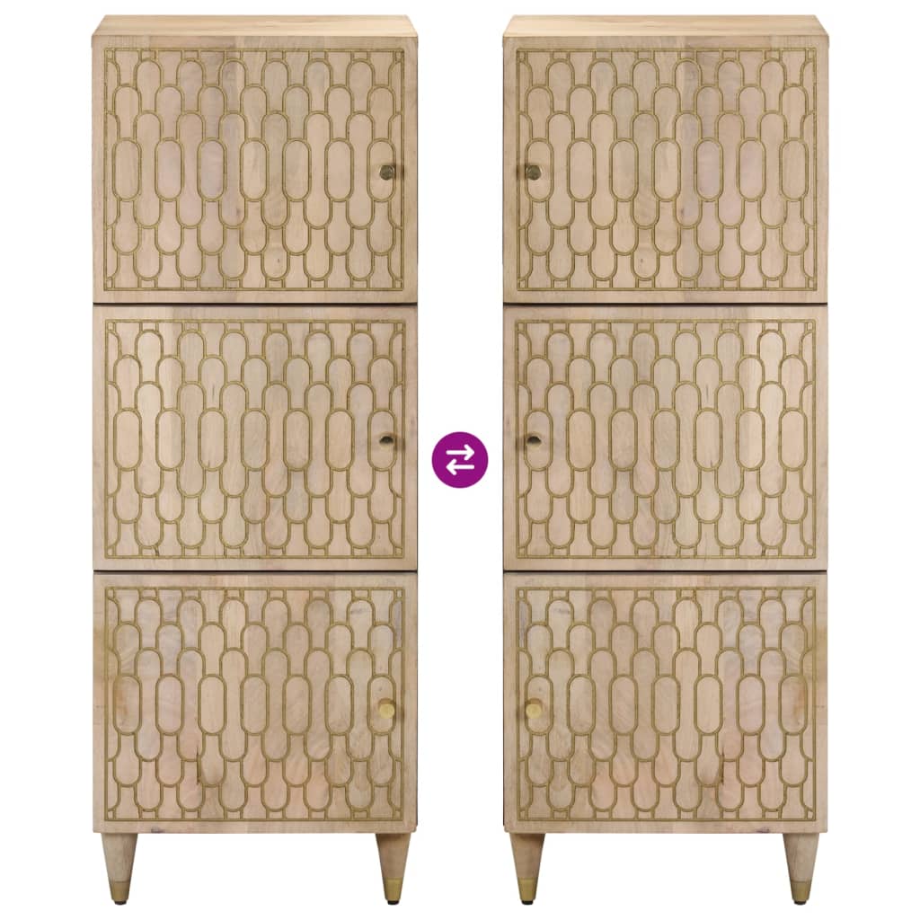 vidaXL Ντουλάπι 40 x 33 x 110 εκ. από Μασίφ Ξύλο Μάνγκο