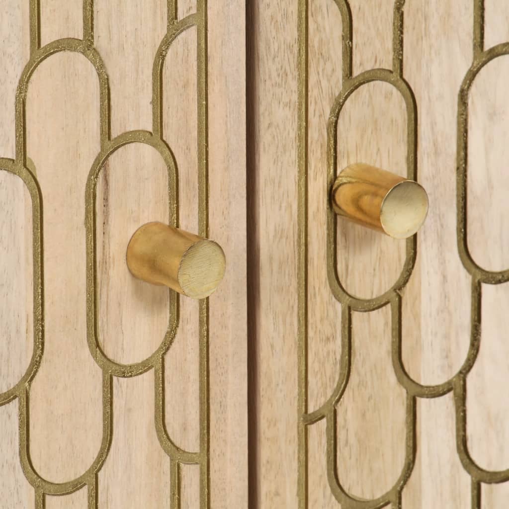 vidaXL Ντουλάπι 60 x 33 x 100 εκ. από Μασίφ Ξύλο Μάνγκο