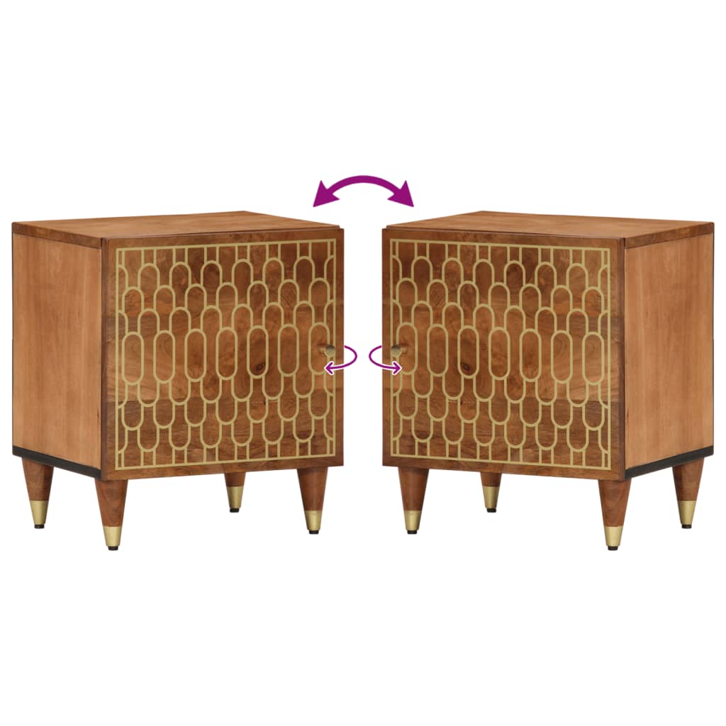 vidaXL Κομοδίνο 40 x 33 x 46 εκ. από Μασίφ Ξύλο Μάνγκο