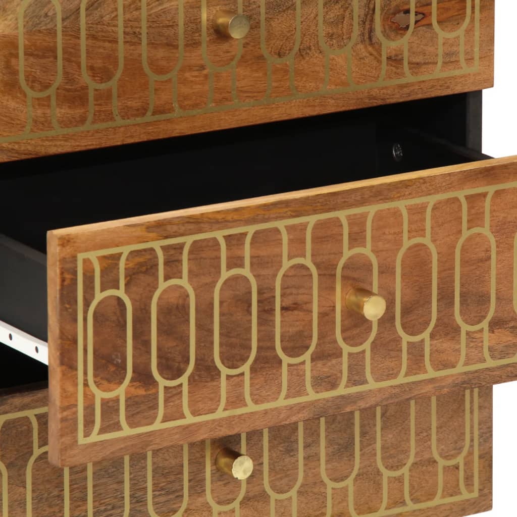 vidaXL Κομοδίνο 50x33x62 εκ. από Μασίφ Ξύλο Μάνγκο