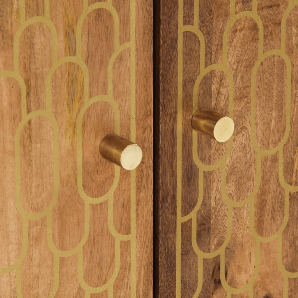 vidaXL Ντουλάπι Μπάνιου 62 x 33 x 58 εκ. από Μασίφ Ξύλο Μάνγκο