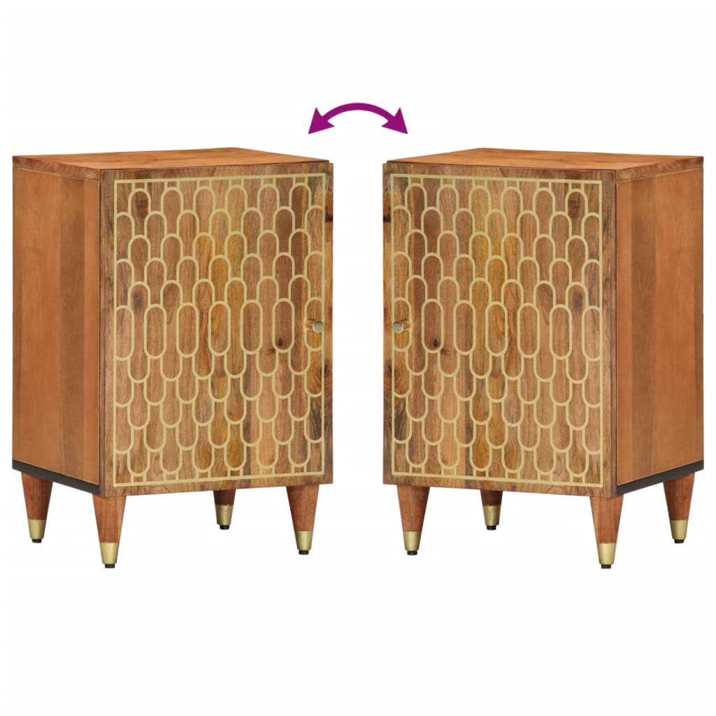 vidaXL Ντουλάπι Μπάνιου 38 x 33 x 58 εκ. από Μασίφ Ξύλο Μάνγκο