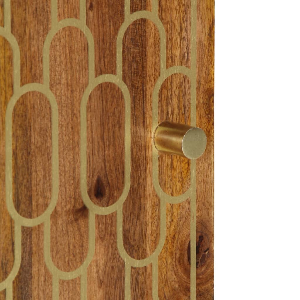 vidaXL Ντουλάπι Μπάνιου 38 x 33 x 58 εκ. από Μασίφ Ξύλο Μάνγκο