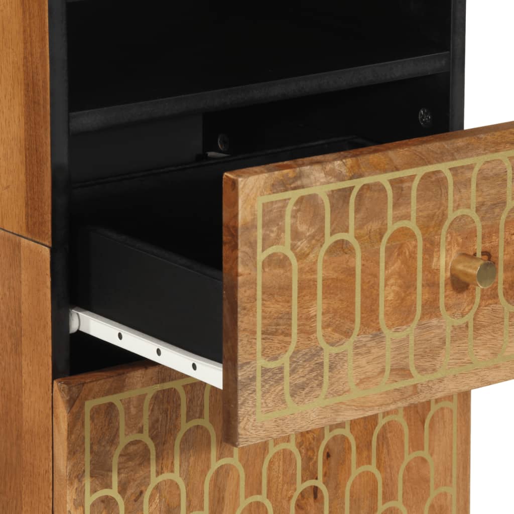 vidaXL Ντουλάπι Μπάνιου 38 x 33 x 160 εκ. από Μασίφ Ξύλο Μάνγκο